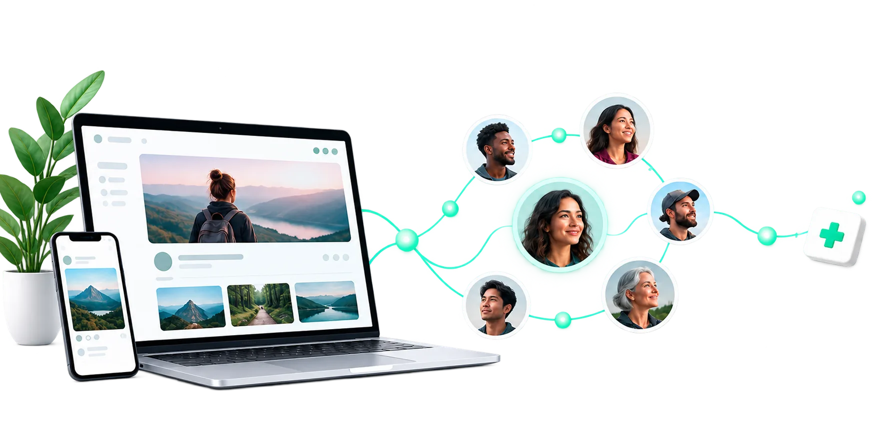 Affiliate audience context connecting online content to a QRepublik Medical ID and emergency profile access