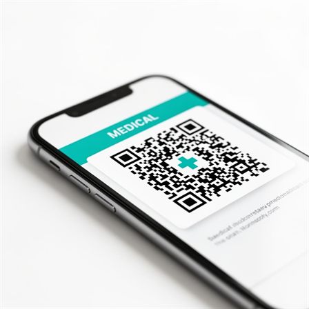 Phone scanning QR code